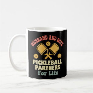 Husband And Wife Pickleball Partners For Life Coffee Mug