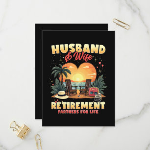 Husband and Wife Retirement Invitation Postcard