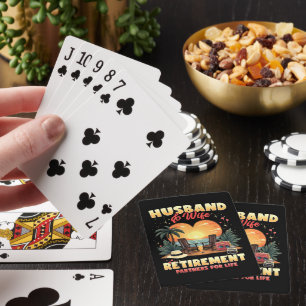 Husband and Wife Retirement Poker Cards