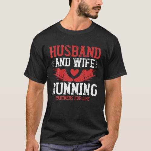 Husband And Wife Running Partners For Life T_Shirt