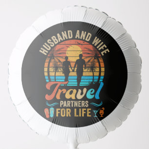 Husband and Wife Travel Partners for Life Beach Balloon