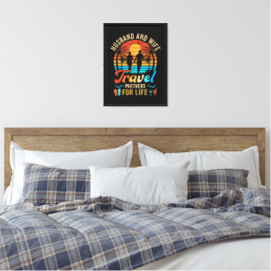 Husband and Wife Travel Partners for Life Beach Canvas Print