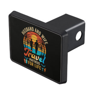 Husband and Wife Travel Partners for Life Beach Hitch Cover