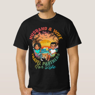 Husband And Wife Travel Partners For Life Beach Tr T-Shirt