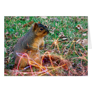 Husband Anniversary Love Squirrel Sparkler Cards
