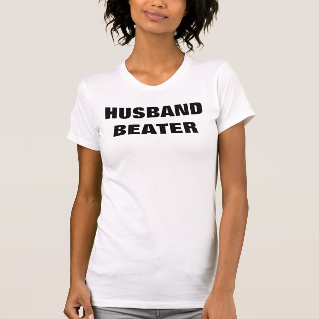Husband Beater funny ladies tank top shirt (Front)