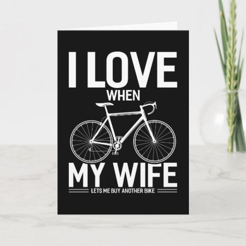 Husband Bike Wife funny quote gift gift idea Card