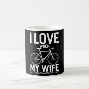 Husband Bike Wife funny quote gift gift idea Coffee Mug