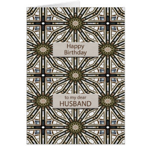 Husband Birthday Abstract Mandala Design Cards