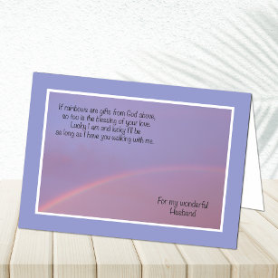 Husband Birthday Christian Rainbow Poem Card