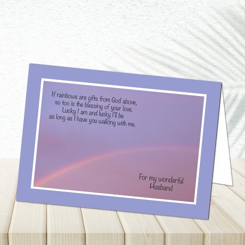 Husband Birthday Christian Rainbow Poem Card