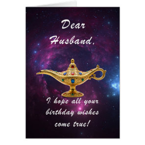 Husband Birthday Magic Lamp  Cards