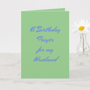 Husband birthday prayer. card