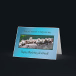 Husband Birthday with otters Card<br><div class="desc">A line of otters all wanting to say Happy Birthday. A cute card for an animal lover. See the whole range of cards with this picture in my store</div>