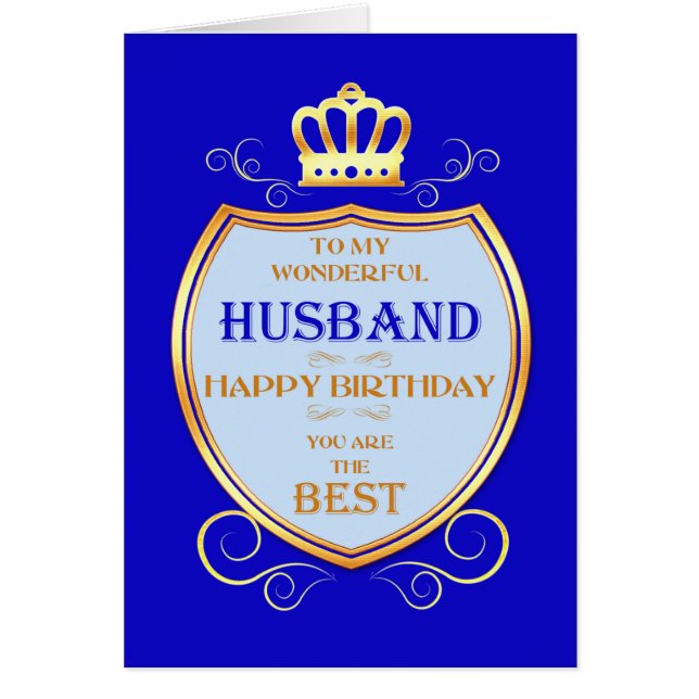 Husband Birthday with Shield Cards (Front)
