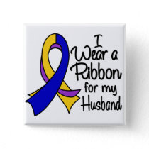 Husband - Bladder Cancer Ribbon Button