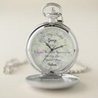Husband Crystal Wedding Anniversary Pocket Watch