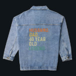 Husband dad 40 Year old legend 40th birthday men Denim Jacket<br><div class="desc">Husband dad legend 40 year old men birthday outfits for dad from grandkids kids son daughter wife.</div>