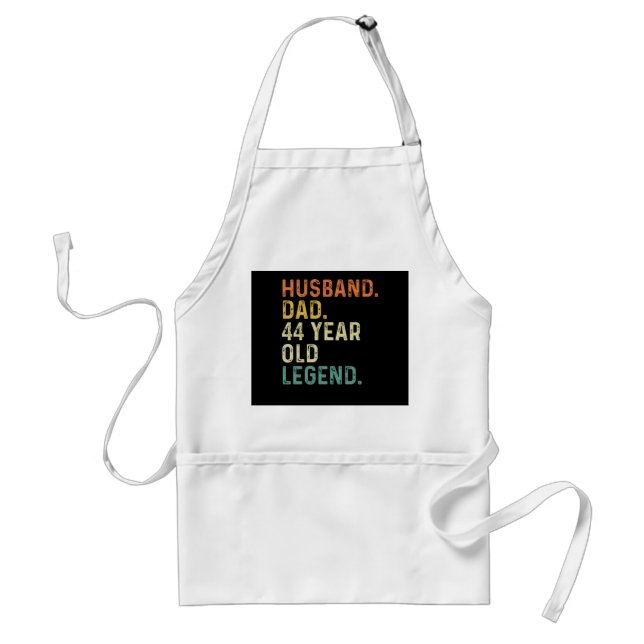 Husband dad 44 Year old legend 44th birthday gift Adult Apron (Front)