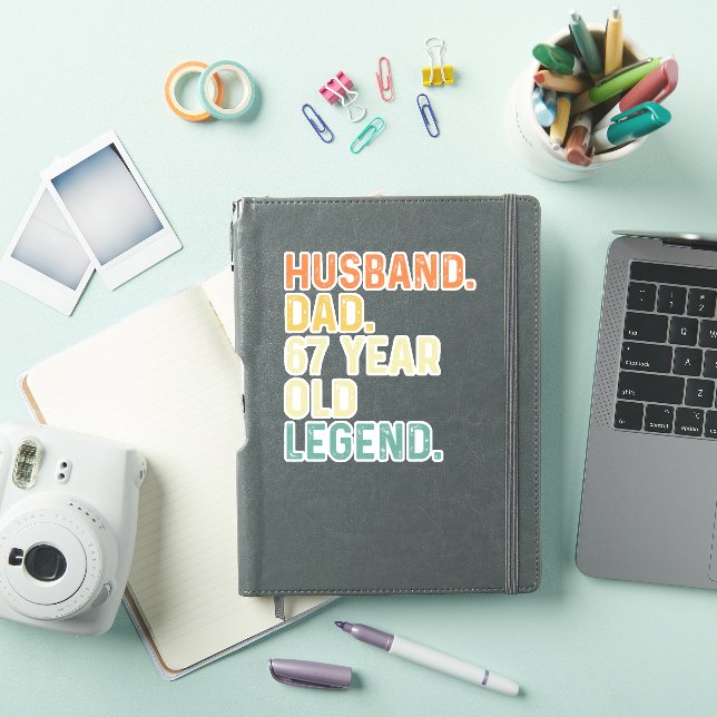 Husband dad 67 Year old legend 67th birthday men Sticker (iPad Cover)
