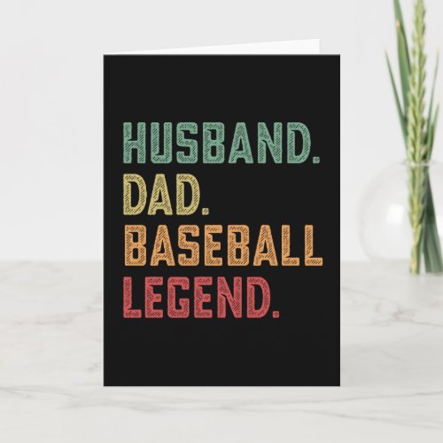 Husband Dad Baseball Legend sports Card
