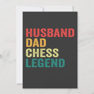 Husband Dad Chess Legend Funny Father's Day Retro Invitation