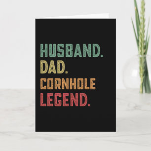 Husband Dad Cornhole Legend Bean Card