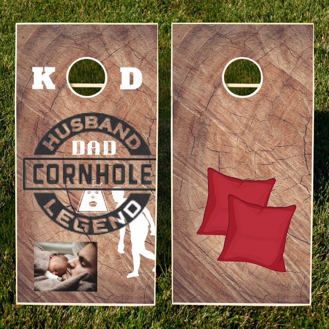 "Husband dad cornhole legend personalized Cornhole Set (Creator Uploaded)