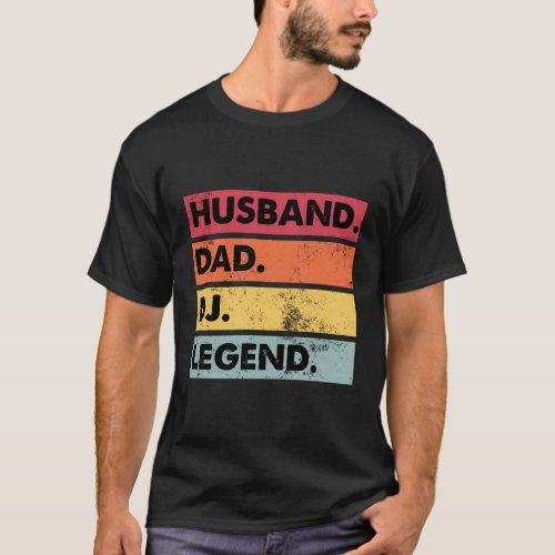 Husband Dad Dj Legend Dj Disc Jockey Music Player T_Shirt