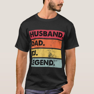 Husband Dad DJ Legend Funny DJ Disk Jockey Music P T-Shirt