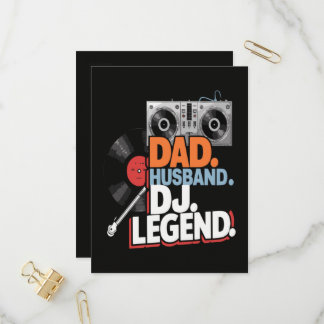 Husband Dad DJ Legend Invitation Postcard