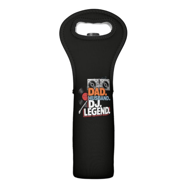 Husband Dad DJ Legend Wine Bag (Front)