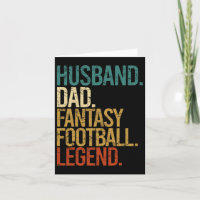 Husband Dad Fantasy Football Legend Funny Men Retr