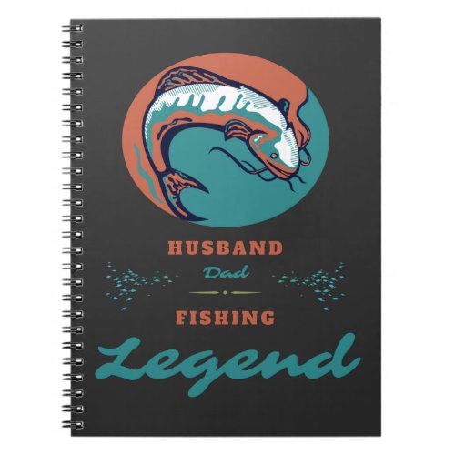 Husband Dad Fishing Legend Cool Fishing  Notebook