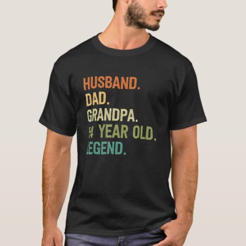 Husband Dad Grandpa 54 Year Old 54th Birthday Fath T_Shirt