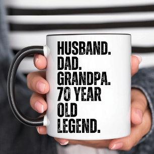 Husband Dad Grandpa 70 Year Old Funny Mug