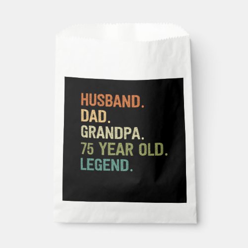 Husband dad grandpa 75 year old 75th birthday men favor bag