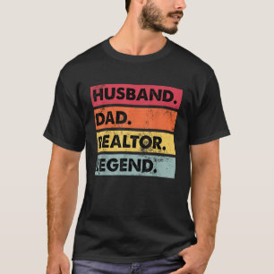 Husband Dad Realtor Funny Real Estate Agent Mens F T-Shirt