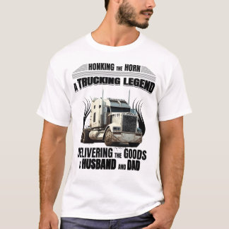 husband dad trucker legend for white  T-Shirt