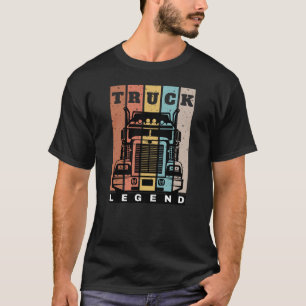 Husband Dad Trucker Legend Truck T-Shirt