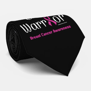 Husband Dad Warrior...Breast Cancer Neck Tie