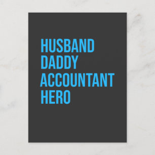 Husband Daddy Accountant Invitation Postcard