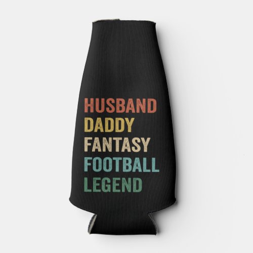 Husband Daddy Fantasy Football Legend Vintage Bottle Cooler