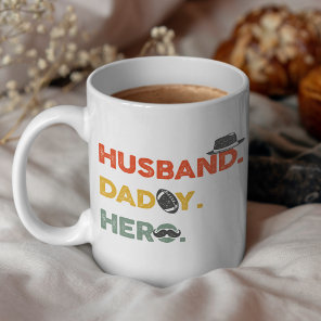 Husband Daddy Hero Vintage Retro Coffee Mug