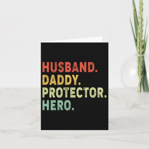 Husband Daddy Protector Hero Fathers Day Gift  Card