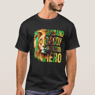 Husband Daddy Protector Hero Funny Husband Gifts f T-Shirt