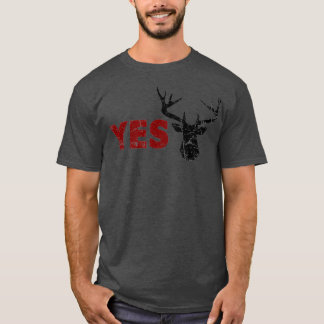 Husband DEER YES Dear Hunting Pun Happy Wife T-Shirt