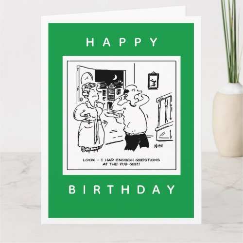 Husband Doesnt Want Questioning Cartoon Card