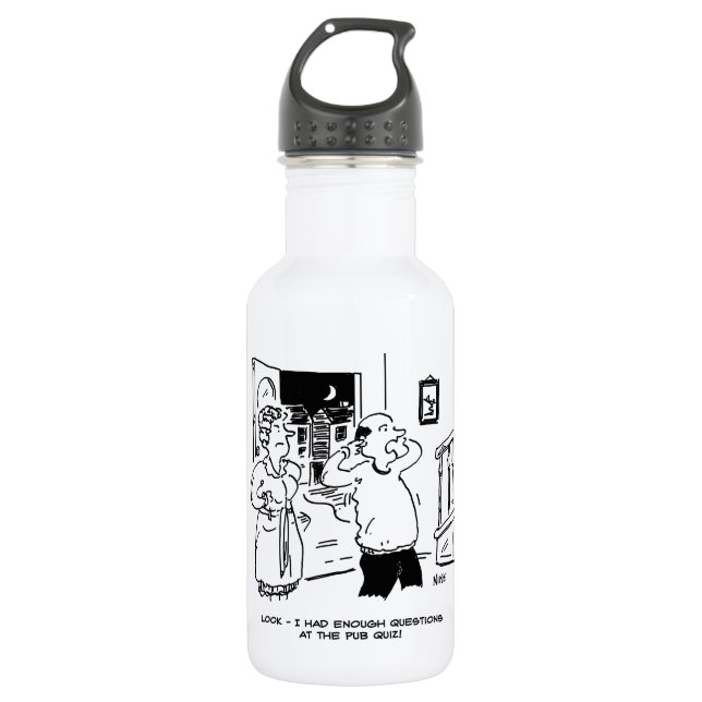 Husband Doesn't Want Questioning Stainless Steel Water Bottle (Front)