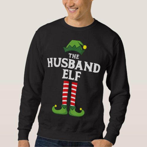 Husband Elf Matching Family Group Christmas Pajama Sweatshirt